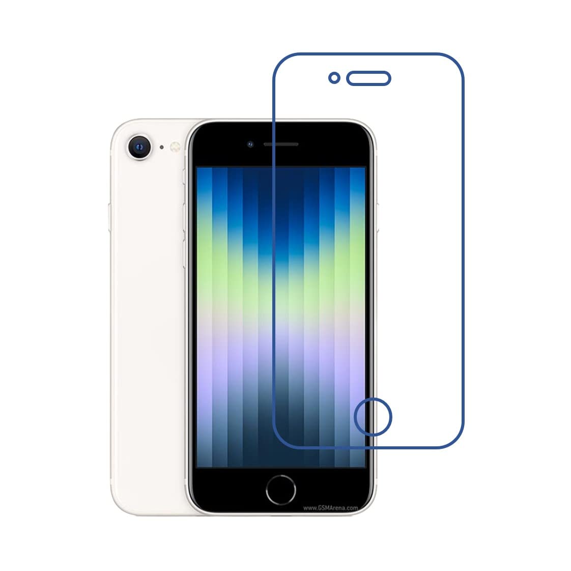 Apple iPhone SE 2022 9H Crystal Clear unbreakable Front Screen Protector  (Not a Tempered glass)